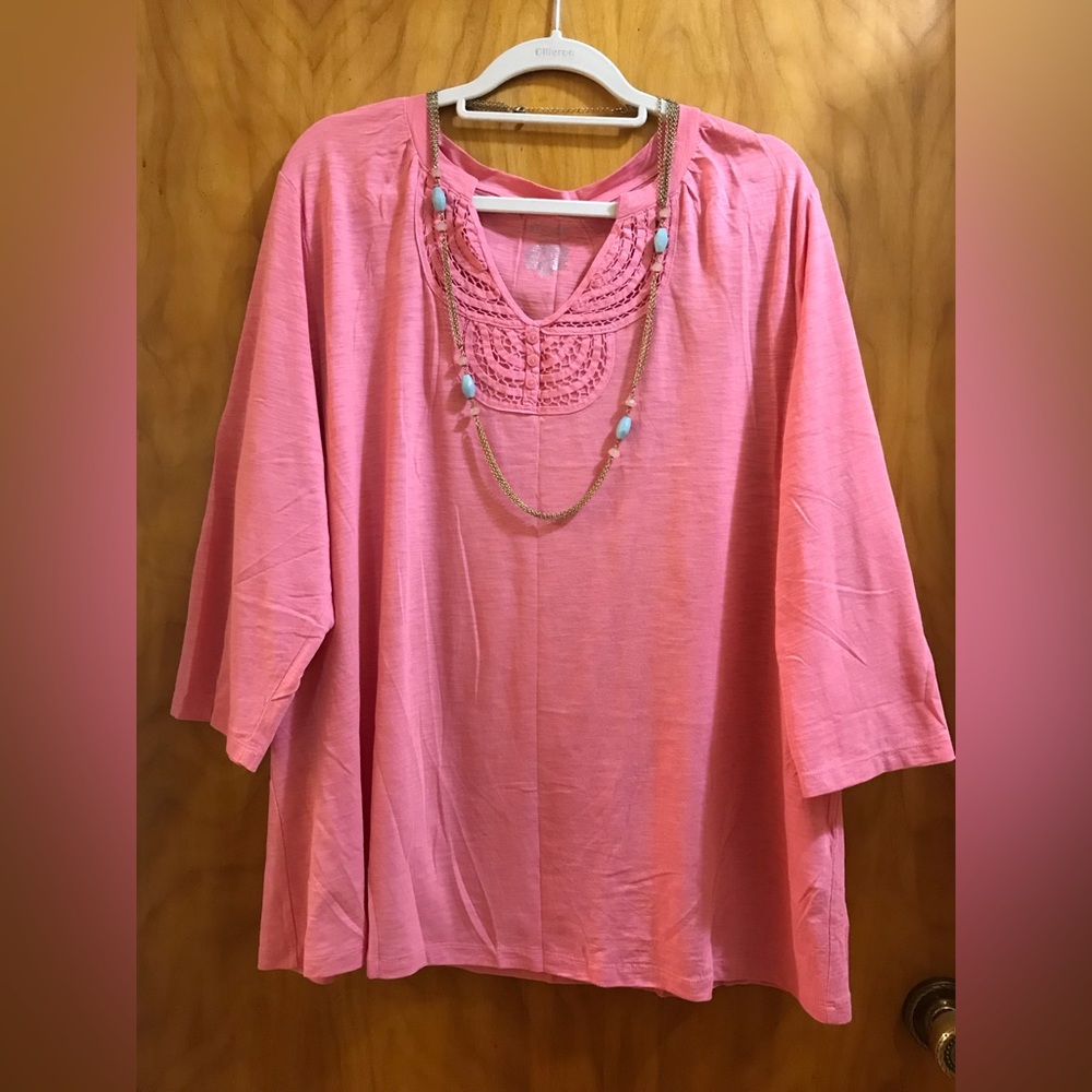 St. John’s Bay Coral Tee 2X NWOT